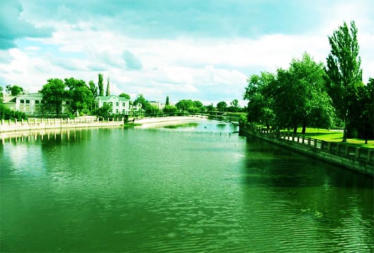 Вид с моста на реку Ингул