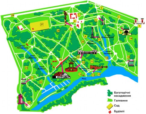 План парка Александрия